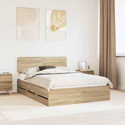 Bedframe met lade Sonoma Eiken 150 x 200 cm Geconstrueerd hout