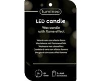 Lumineo ledkaars kerstboom d8h19.3cm groen - thumbnail