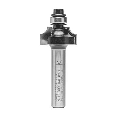 ENT Kwartrondfrees HM R4 met lager, Kolf 8mm - 7909804