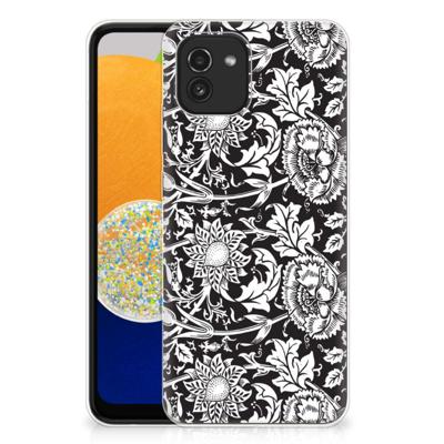 Samsung Galaxy A03 | TPU Case | Black Flowers Samsung Galaxy A03 | TPU Case | Black Flowers