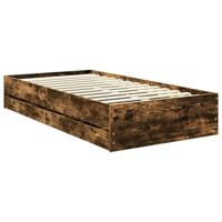 Bedframe met lade Gerookte Eik 90 x 190 cm Geconstrueerd hout - thumbnail