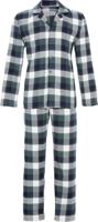 Flanellen heren doorknooppyjama ruiten - thumbnail