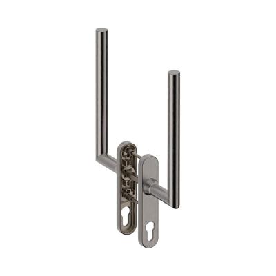 Hardbrass Hefschuifdeurgreep Toledo dubbel PC69 - RVS Hardbrass Hefschuifdeurgreep Toledo dubbel PC69 - RVS