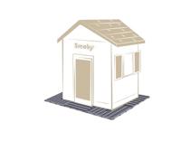 Smoby - Set van 6 tegels - Huisvloeren - 45x45cm - Houtstructuureffect - Anti-UV - 100% gerecycled en recyclebaar plastic - thumbnail