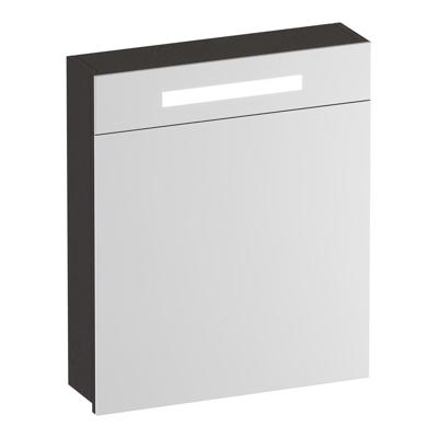 Brauer Promise Spiegelkast - 60 cm - met Verlichting - 1 Linksdraaiende Spiegeldeur - Timber Anthracite
