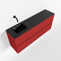 MONDIAZ ADA 120cm toiletmeubel fire. LEX wastafel urban links zonder kraangat - thumbnail