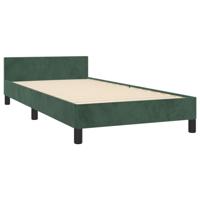 Bedframe zonder matras 140x190 cm fluweel donkergroen - thumbnail