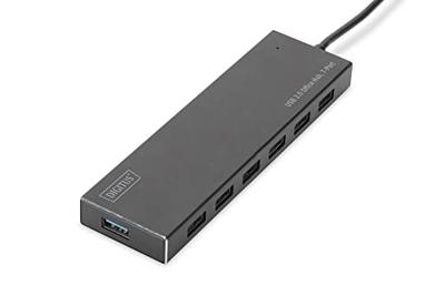 Digitus DA-70241-1 DA-70241-1 USB-hub 7 poorten USB-A USB 3.0 5 GBit/s Met aluminium behuizing Zwart Digitus DA-70241-1 DA-70241-1 USB-hub 7 poorten USB-A USB 3.0 5 GBit/s Met aluminium behuizing Zwart