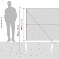 VidaXL Afrasteringspaal grijs 10 x 1,4 m (12 x 12 mm gaas) - thumbnail
