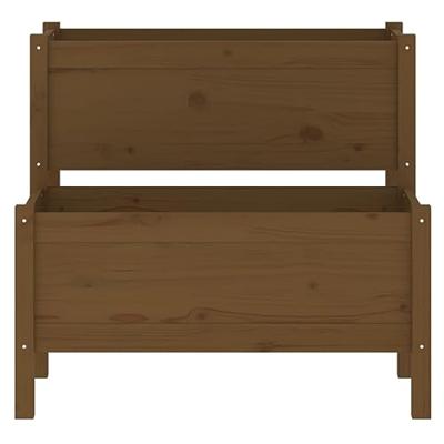 VidaXL Plantenbak 84,5x84x75 cm massief grenenhout honingbruin