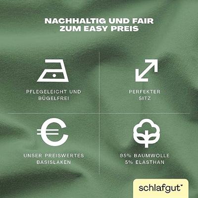 Schlafgut Schlafgut EASY Jersey Elasthan Hoeslaken M - 120x200 - 130x220 665 Green Mid - thumbnail