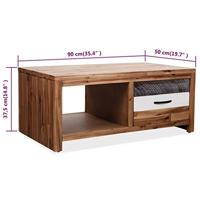 VidaXL Salontafel 90x50x37,5 cm massief acaciahout - thumbnail