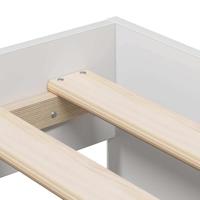 Opbergbedframe met opslag Wit 75 x 190 cm Bewerkt hout - thumbnail
