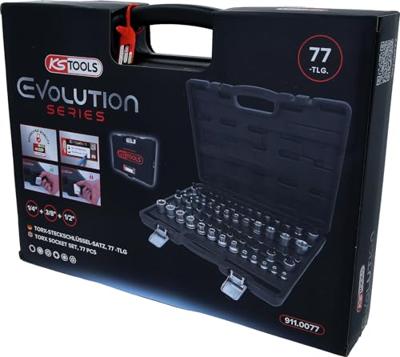 KS Tools 911.0077 911.0077 Dopsleutelset 1/4, 3/8, 1/2