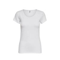 Only 15205059 Onllive Love Life S/s O-neck Top T-shirt Korte Mouw White 15205059 - thumbnail