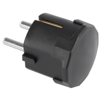 Q-Link Stekker | Randaarde | 10/16A | Met Onder-Invoer | Zwart - 00.110.38 - thumbnail