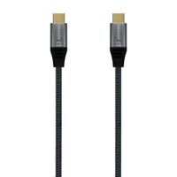 AISENS USB 2.0 kabel aluminium 5A 100W E-MARK - USB-C/M-USB-C/M - 2.0M - grijs - thumbnail