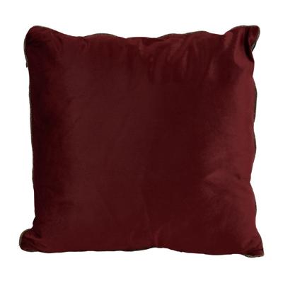 Sierkussen LED lichtjes - bordeauxrood - 45x45 cm