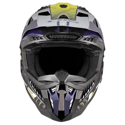 LS2 crosshelm "mx703 x-force galuo", ademend en hypoallergeen. helmet x-force galuo gray/neon yellow gr. l