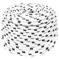 VidaXL Boottouw gevlochten 8 mmx100 m polyester wit4 - thumbnail