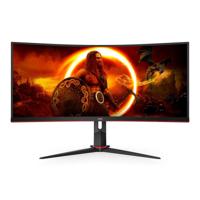 AOC GAMING CU34G2XP/BK 34 Wide Quad HD 180Hz Curved VA Monitor - thumbnail