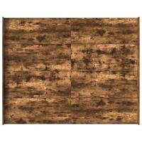 Opbergbedframe met lade Gerookt eiken 140 x 200 cm Bewerkt hout - thumbnail