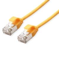 ROLINE F/UTP DataCenter Patchkabel Cat.6A (Class EA), LSOH, extra dun, geel, 0,5 m - thumbnail