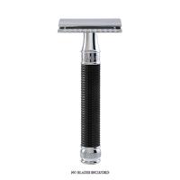 Edwin Jagger Razors Double Edge Safety 3D Diamond Handle Black & Chrome Plated Ref.DE3DBC15BL 1Stuks - thumbnail