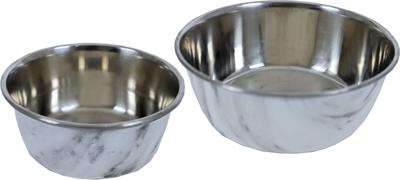 Eetbak hond RVS deco marmer 950 ml Eet-en-drinkbakken-hond Gebr. de Boon - Gebr de boon