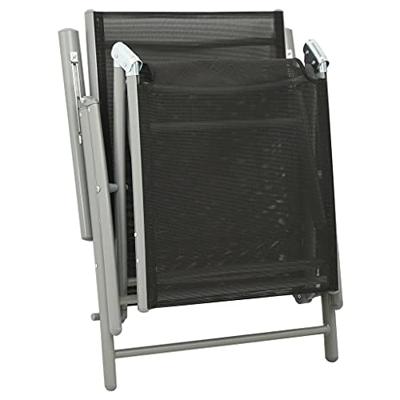 3-delige Loungeset textileen en aluminium zilverkleurig - thumbnail