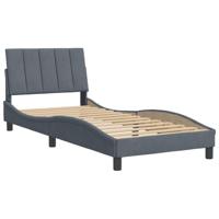 Bedframe zonder matras 90x190 cm fluweel donkergrijs - thumbnail