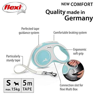 Flexi Rollijn Hondenriem New Comfort Licht Blauw S 5m - thumbnail
