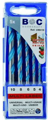 BC Multi-Laser Betonborenset UM 410 4/5/6/8/10mm 5 delig