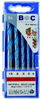 BC Multi-Laser Betonborenset UM 410 4/5/6/8/10mm 5 delig - thumbnail