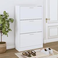 VidaXL Schoenenkast 63x24x103 cm bewerkt hout wit - thumbnail