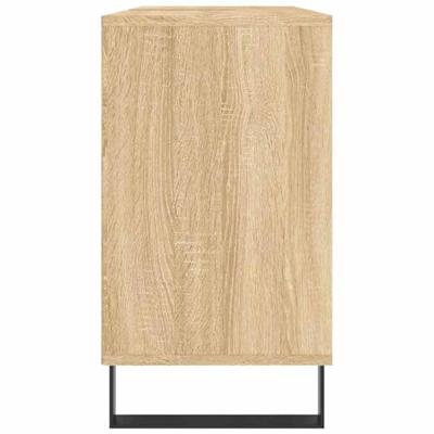 Badkamerkast 80x33x60 cm bewerkt hout sonoma eikenkleurig