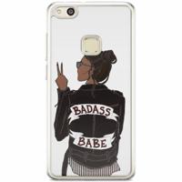 Huawei P10 Lite siliconen hoesje - Badass babe - thumbnail