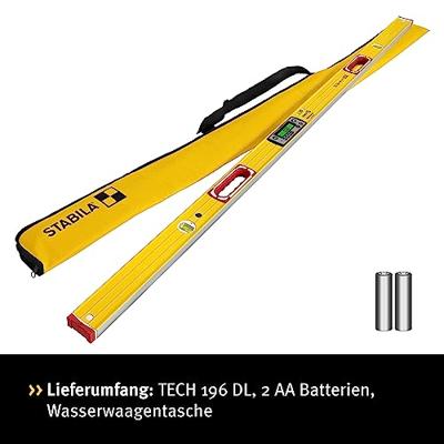 Stabila TECH 196 DL 19824 Digitale waterpas Incl. anti-slip, Incl. tas 183 cm 0.5 mm/m Stabila TECH 196 DL 19824 Digitale waterpas Incl. anti-slip, Incl. tas 183 cm 0.5 mm/m