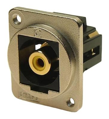 Cliff CP30232M CP30232M XLR-adapter cinch-bus naar cinch-bus geel Adapter, inbouw 1 stuk(s)