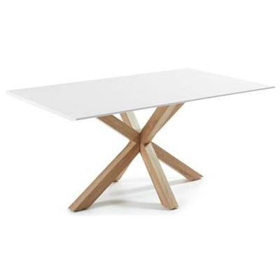 Kave Home Eettafel 'Argo' Eiken/Wit, 180 x 100cm
