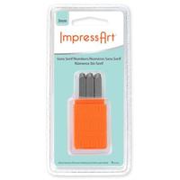ImpressArt Embossing stempels, font: sans serif , afm 3 mm, 9 stuk/ 1 set - thumbnail