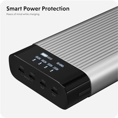 Hyper HyperJuice 4-port powerbank (27.000 mAh/245W) - Space Gray - thumbnail