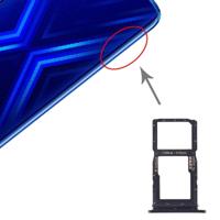SIM-kaart lade + SIM-kaart lade/micro SD-kaart lade voor Huawei Honor 9X (zwart) - thumbnail