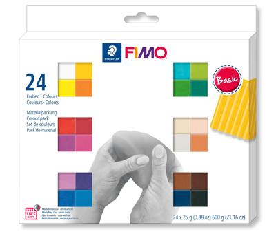 Boetseerklei fimo soft set colour pack 24 kleuren