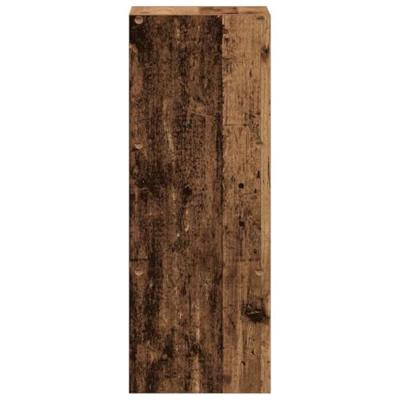 Boekenkast stapelbaar 30x30x80 cm bewerkt hout oud houtkleurig Boekenkast stapelbaar 30x30x80 cm bewerkt hout oud houtkleurig