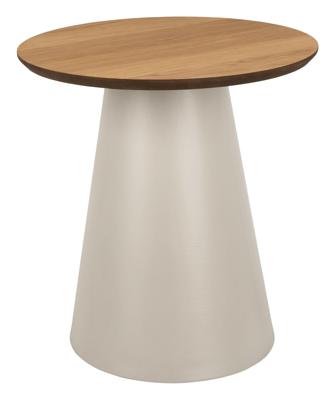 Bendt Ronde Bijzettafel 'Anemone' Eiken, 45cm, kleur Grijs
