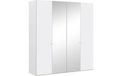 Goossens Kledingkast Easy Storage Ddk, Kledingkast 203 cm breed, 220 cm hoog, 2x draaideur en 2x spiegel draaideur midden Goossens Kledingkast Easy Storage Ddk, Kledingkast 203 cm breed, 220 cm hoog, 2x draaideur en 2x spiegel draaideur midden