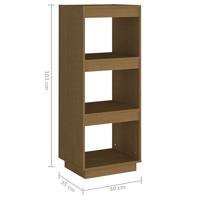 Boekenkast/kamerscherm massief grenenhout honingbruin - thumbnail
