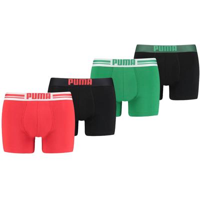 Puma Placed Logo 4-pack Groen/Rood-XL