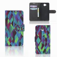 Microsoft Lumia 650 | Book Case | Abstract Green Blue | Portemonnee hoesje - thumbnail
